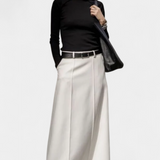 Falda H-Line Lisa de Estilo Urbano Moderno para un Look Contemporáneo