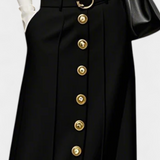 Ada Falda de Botones Suelta con Bolsillos y Estilo Urbano - Casual y Moderna