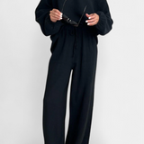 Conjunto de Algodón de 2 Piezas con Elegante Escote en V