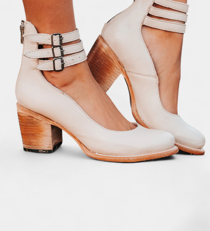 Penka Tacones con Bloque Moderno en Eco-Cuero y Diseño Atemporal