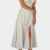 Elegante vestido midi en línea A con corsé para un estilo sofisticado