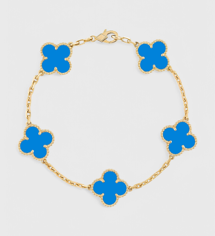 Pulsera de Trébol con Diseño Elegante y Acabado en Baño de Oro