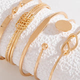 Elegante Pulsera de Cadena Geométrica con Diseño Abierto