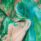 Inna Pantalones Rectos de Cintura Alta con Elegante Estampado de Mármol