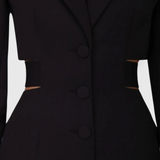 Vestido Blazer Midi Bernice con Diseño Elegante y Espalda Descubierta