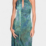 Vestido de Chiffon Moana con Estampado Inspirado en Monet - Elegancia y Estilo Acuarela