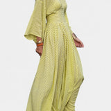 Vestido Maxi Geométrico Anelia con Encantador Escote en V
