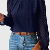 Blusa de Manga Longa Náutica Helga – Estilo Casual e Elegante