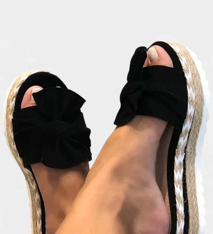 Elegantes sandalias de plataforma Cveta con elegante lazo para un estilo único