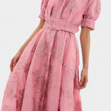 Elegante Vestido Maxi Celestine con Manga Abullonada para una Look Sofisticado