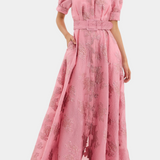Elegante Vestido Maxi Celestine con Manga Abullonada para una Look Sofisticado