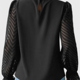 Blusa de Manga Longa Náutica Helga – Estilo Casual e Elegante