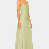 Vestido Maxi de Malla Deia con Elegantes Mangas Acampanadas