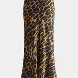 Elena Falda Maxi Slim con Elegante Estampado de Leopardo