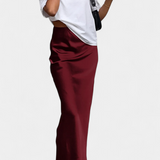 Fable Falda Maxi de Estilo Elegante con Diseño Liso y Acabado Pulido