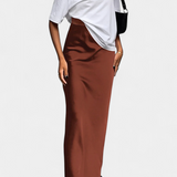 Fable Falda Maxi de Estilo Elegante con Diseño Liso y Acabado Pulido