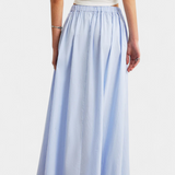 Yora Falda A-Line de Algodón con Cintura Elasticada y Bolsillos Elegantes