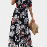 Elegante Vestido de Verano con Encantador Estampado Floral y Silueta Perfecta