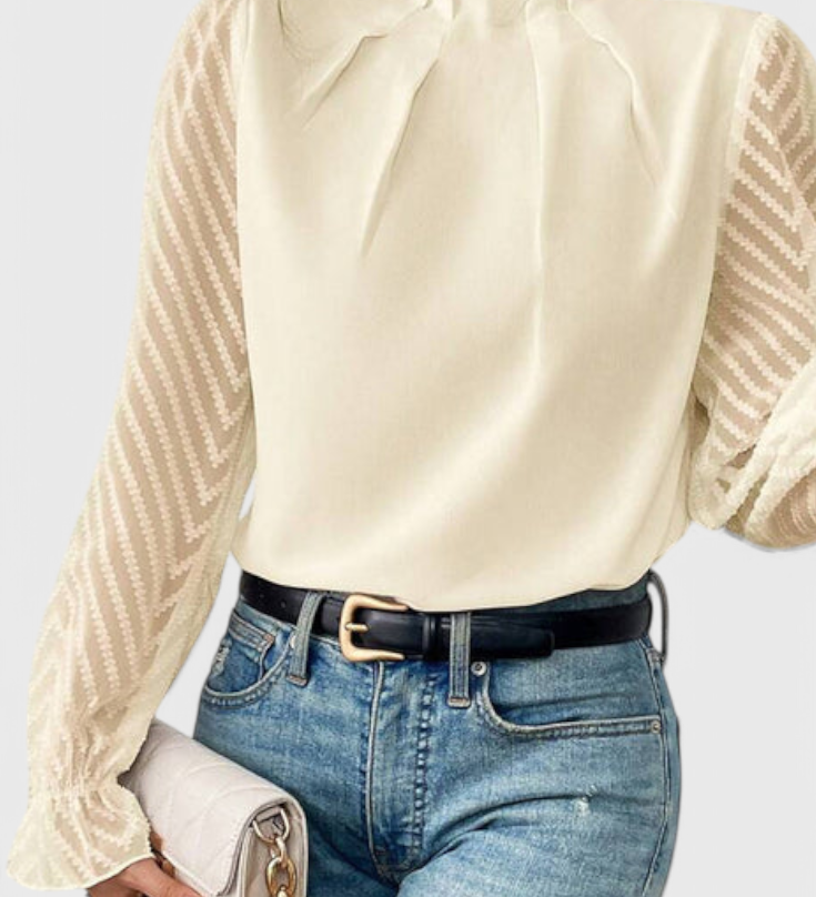 Blusa de Manga Longa Náutica Helga – Estilo Casual e Elegante