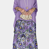 Vestido Maxi Caroline de Estampado con Mangas Batwing para un Estilo Elegante