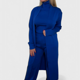 Elegante Conjunto de Punto Mahalia de 3 Piezas para un Look Completo