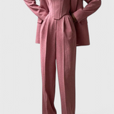 Conjunto de 3 Piezas Evena con Corsé Estructurado para un Look Elegante y Chic