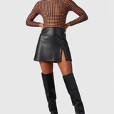 Elegantes Botas Negras por Encima de la Rodilla con Tacón Ancho para un Estilo Sofisticado