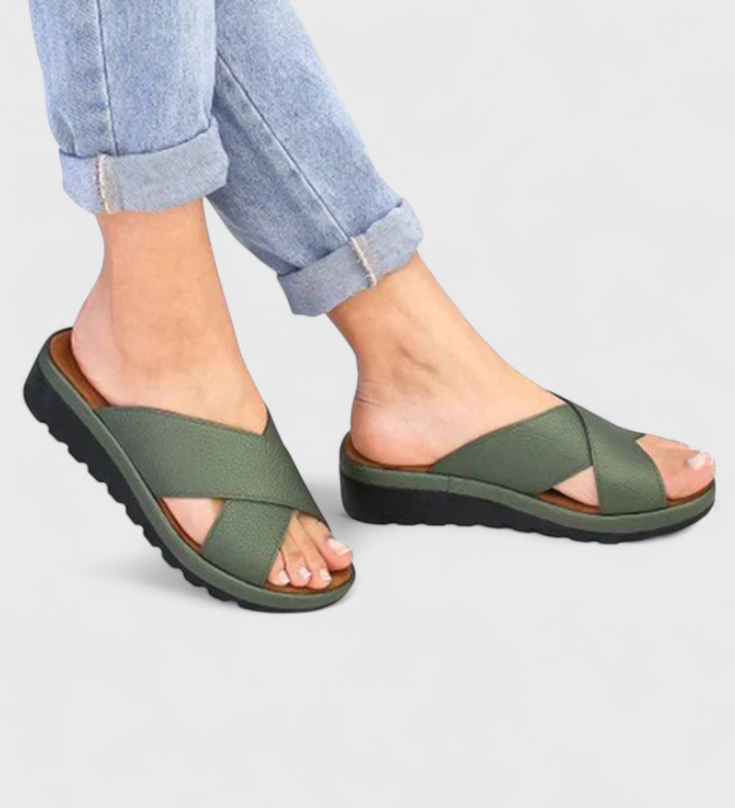 Sandalias Ortopédicas Annelym con Cuña para Uso en Exteriores