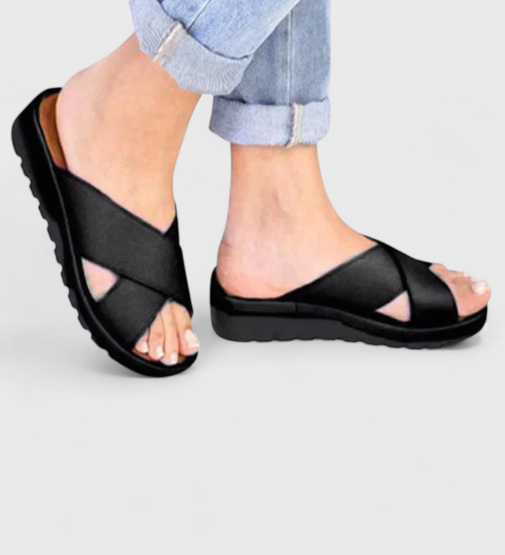 Sandalias Ortopédicas Annelym con Cuña para Uso en Exteriores