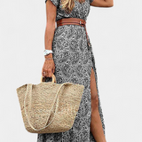 Vestido Boho de Verano Anfisa con Cinturón y Escote en V - Estilo y Comodidad en tu Look