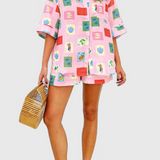 Conjunto de Estampado Rosa Paula para un estilo único y llamativo