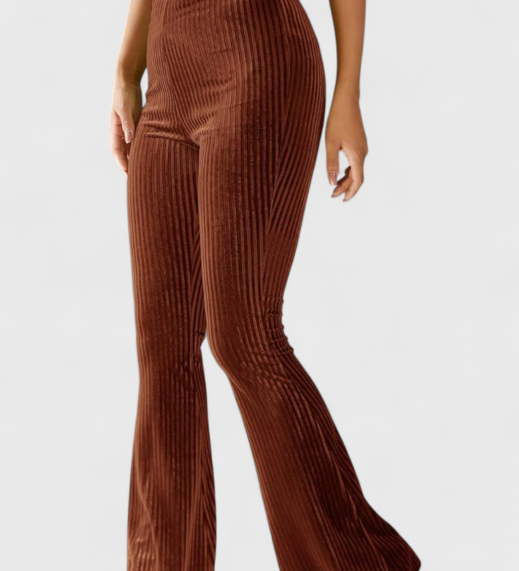 Liset Elegantes Pantalones Acampanados de Pana para un Estilo Sofisticado