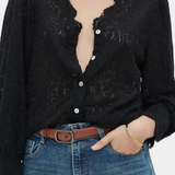 Elegante Blusa de Encaje Soleil para un look sofisticado