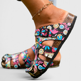 Neya Zuecos de Corcho con Hebilla y Plantilla Acolchada para Confort y Estilo