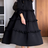 Jada Vestido Sudadera con Volantes y Silueta Casual-Chic para un estilo elegante y cómodo