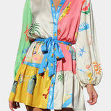 Vestido Mini Impreso en Múltiples Colores Fallon