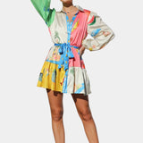 Vestido Mini Impreso en Múltiples Colores Fallon