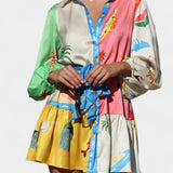 Vestido Mini Impreso en Múltiples Colores Fallon