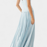 Clara Vestido Midi Plisado con Hombros Descubiertos - Elegancia y Estilo en Tu Look