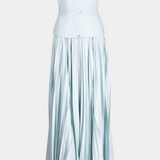 Clara Vestido Midi Plisado con Hombros Descubiertos - Elegancia y Estilo en Tu Look