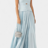 Clara Vestido Midi Plisado con Hombros Descubiertos - Elegancia y Estilo en Tu Look