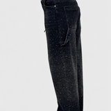 Dariya Jeans Cargo Balloon con Brillo y Elegantes Apliques de Pedrería