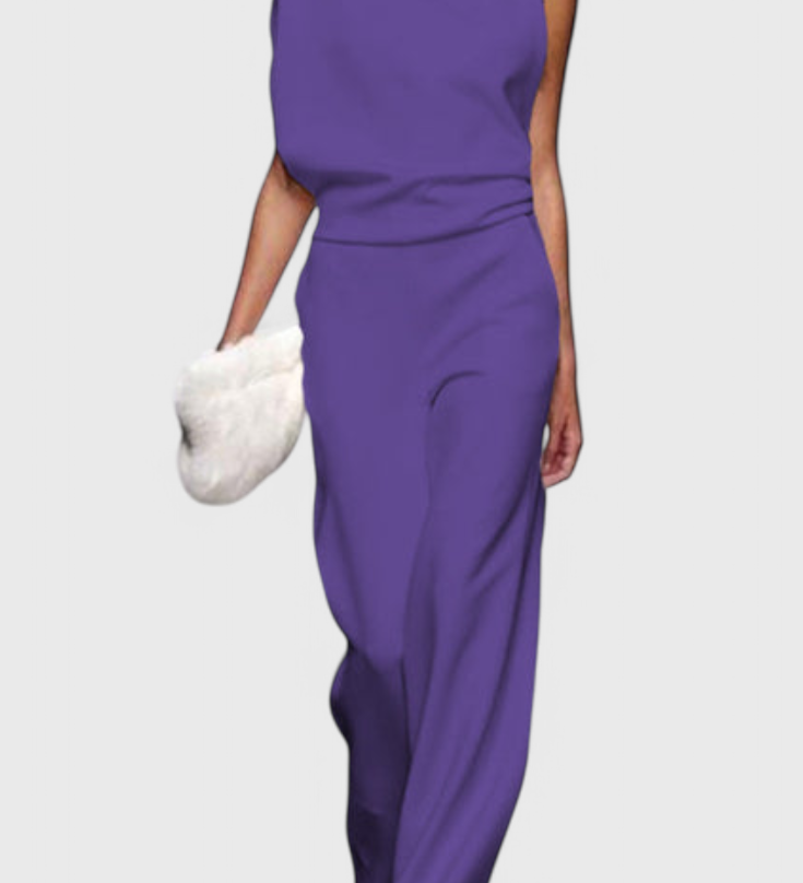 Pantalones Agatha Mono de Pierna Ancha Perfectos para el Uso Diario