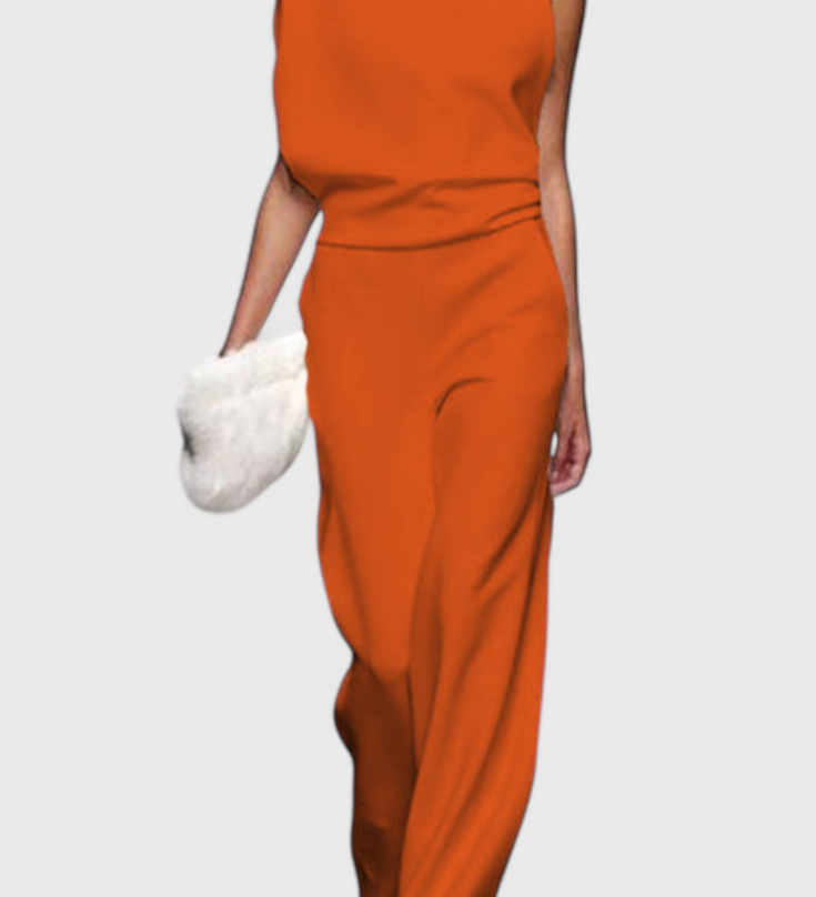 Pantalones Agatha Mono de Pierna Ancha Perfectos para el Uso Diario