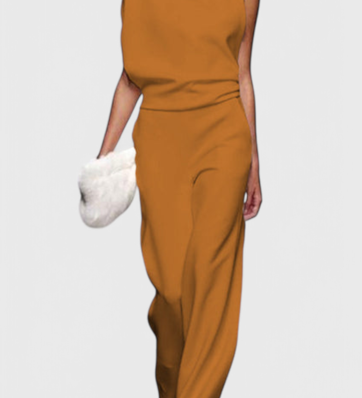 Pantalones Agatha Mono de Pierna Ancha Perfectos para el Uso Diario