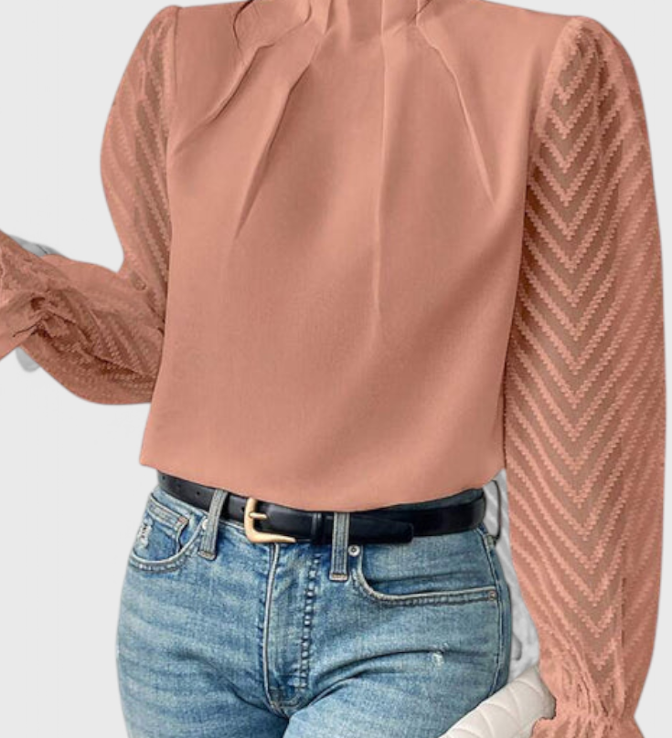 Blusa de Manga Longa Náutica Helga – Estilo Casual e Elegante