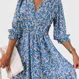 Benicia - Vestido Floral de Manga Abullonada y Dobladillo Juguetón para un look encantador