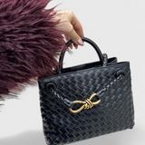 Elegante Bolsa Diaria de Tejido Índigo para un Estilo Único