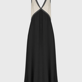 Vestido Boho de Verano con Escote en V y Detalles de Diamantes