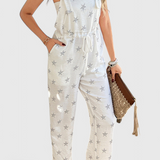 Vestido Bianca Mono Largo Con Estampado de Estrellas para un Look Relajado y Elegante